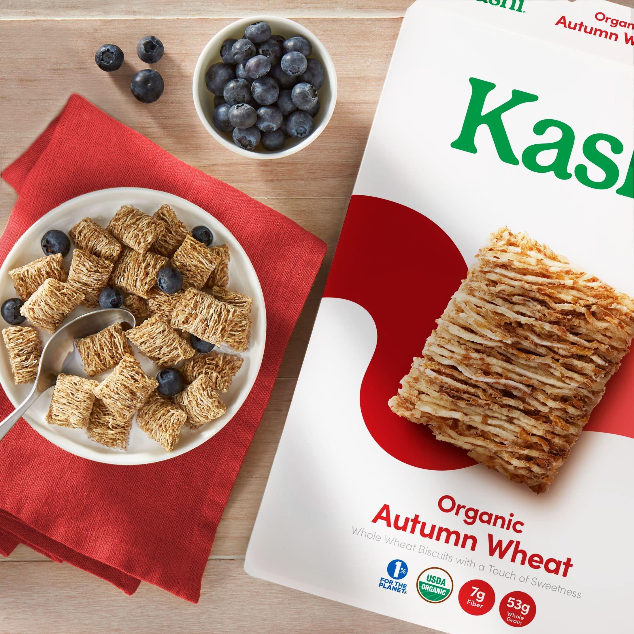Kashi Kashi Cold Breakfast Cereal, Vegan Protein, Organic Fiber Cereal, Autumn Wheat, 16.3oz Box (1 Box)