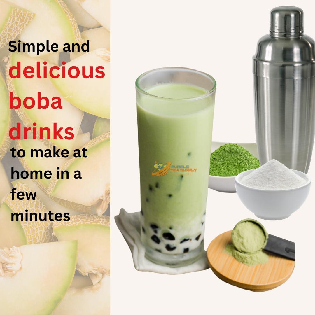 Bubble Tea Supply BUBBLE TEA SUPPLY Party Kit Strawberry and Honeydew Starter Bubble Tea Kit Gift Set Bubble Tea Boba Instant Boba Milk Tea Tapioca Bubble Tea Bubble Tea Starter Kit Tapioca Balls Boba Tea Powder Variety Bubble Tea Kit Boba for Bobas Drinks