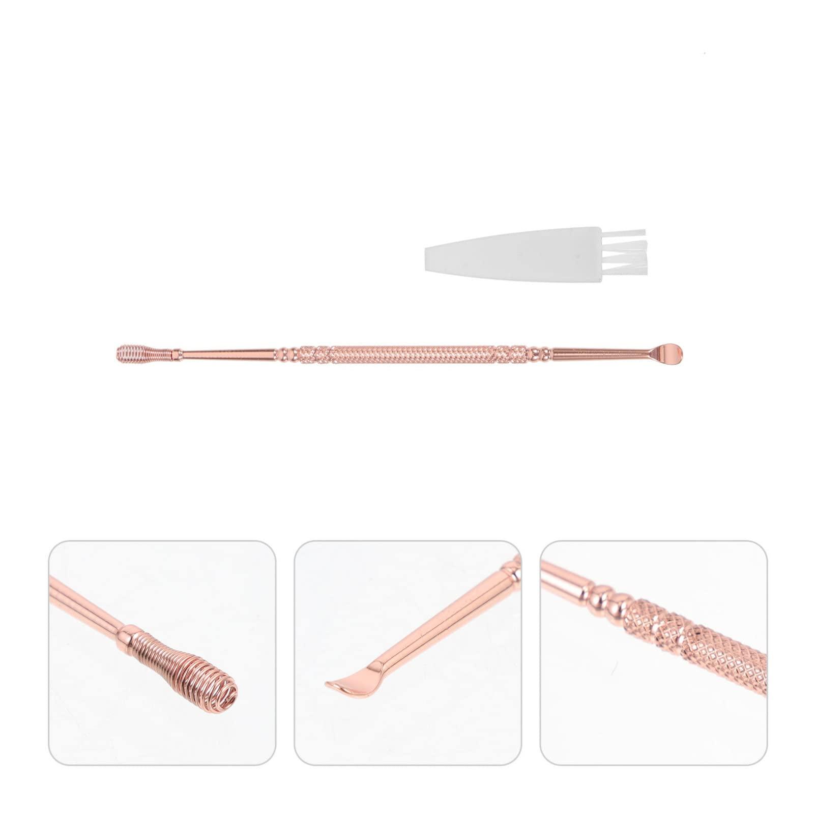 DOITOOL Spiral Ear Spoon ear cleaner remover earwax removal kit ear scraper removal kit ear cleaning products ear loop wax remover ear picks Stainless steel set