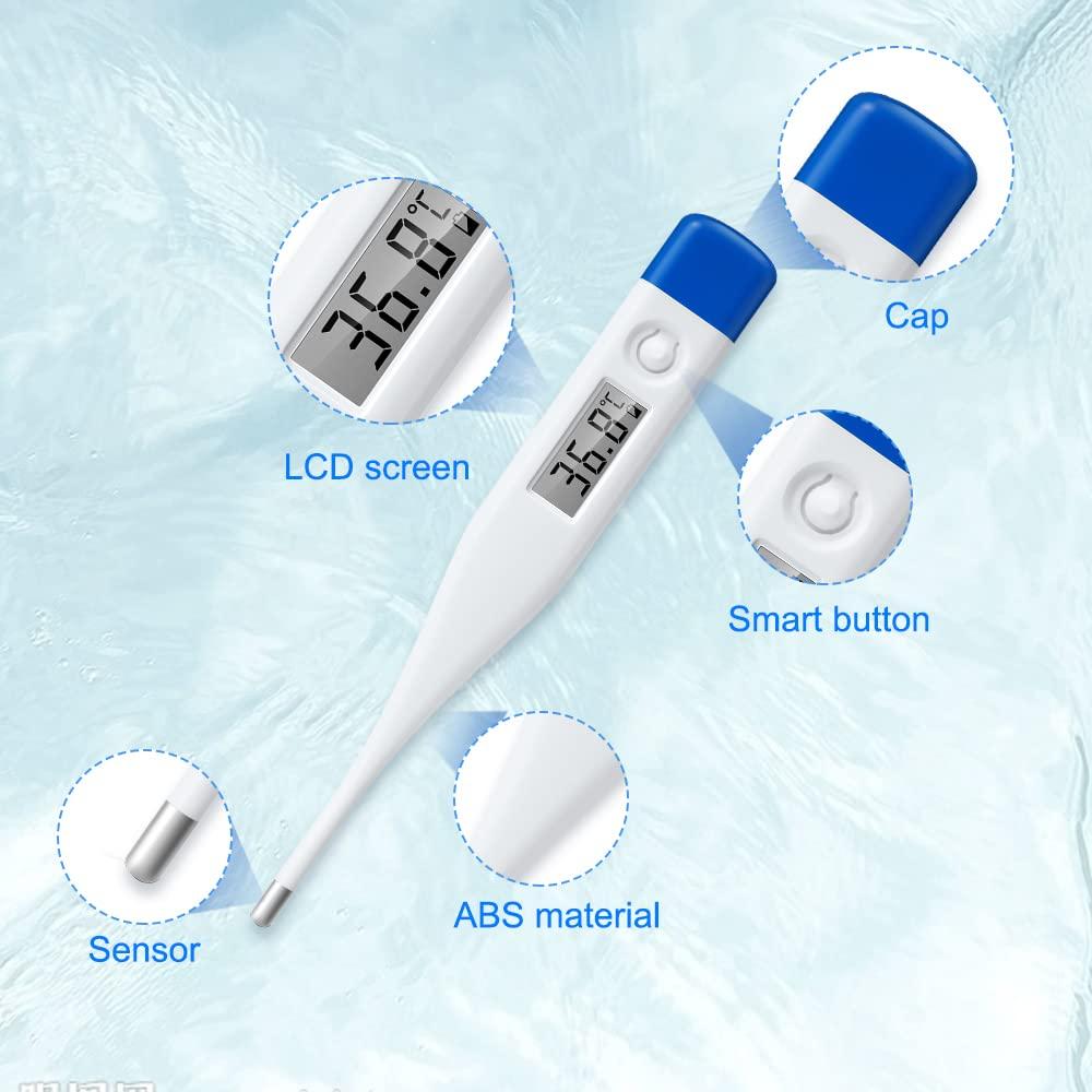 Berrcom [Value Bundle] Berrcom Digital Thermometer DT007 & Berrcom Disposable Digital Thermometers Probe Covers Set of 100 for Adults and Kids DT100TZ
