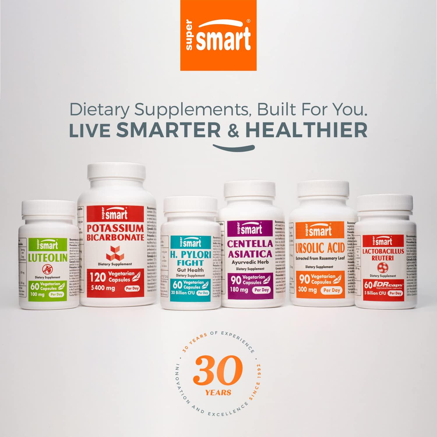 super smart Supersmart - Chlorella Supplement 4 g per Day (Easy-to-Take) - Rich in Vitamin B2, B9, B12 & Iron - High Chlorophyll Concentration | Non-GMO & Gluten Free - 500 Tablets