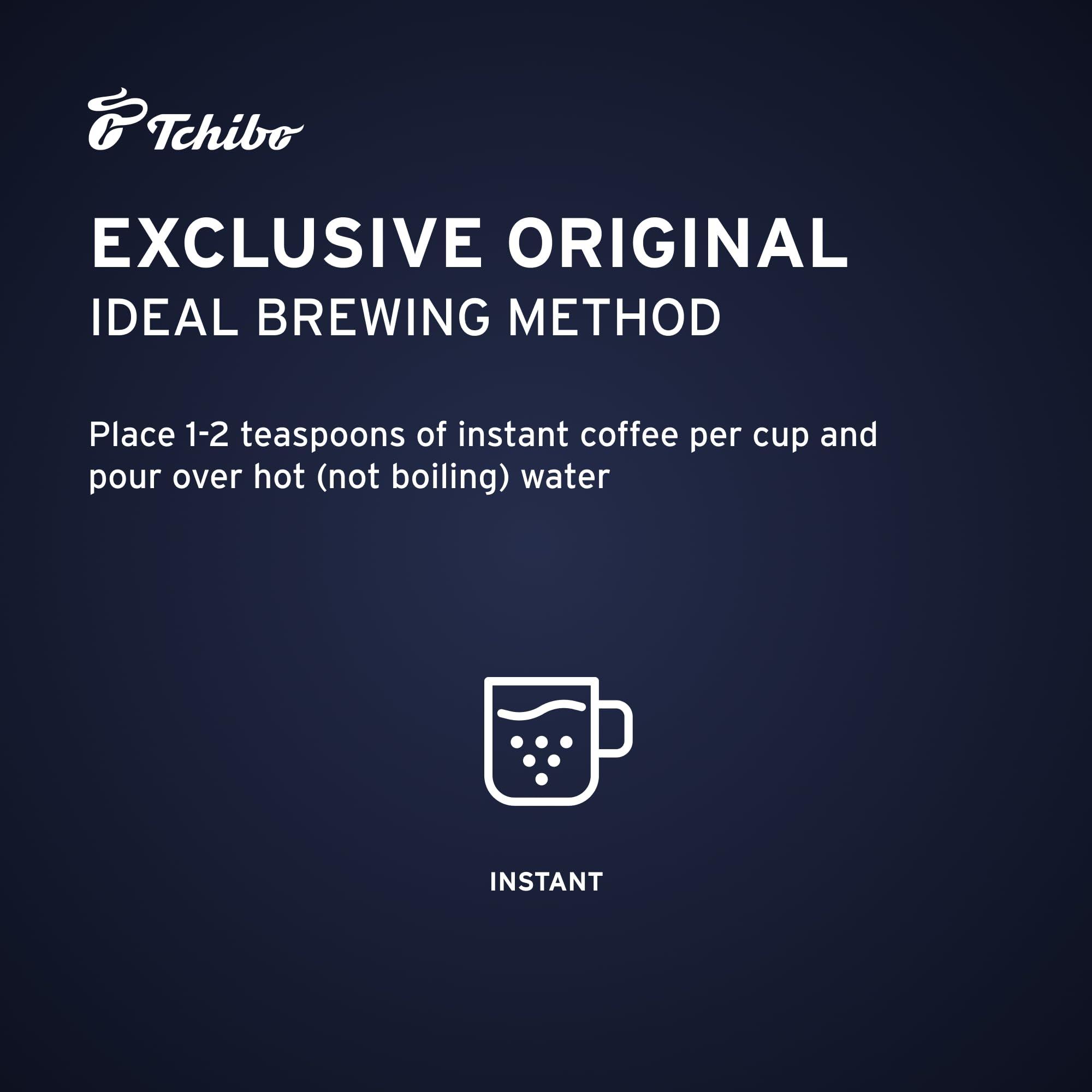 Tchibo Tchibo Instant Coffee - Exclusive Original - Made of Medium-Roasted Arabica and Robusta Beans for a Harmonious Taste and Delicate Aroma - 4/6 Intensity, 2/6 Acidity, 3/6 Roast Level - 4 x 3.17 oz