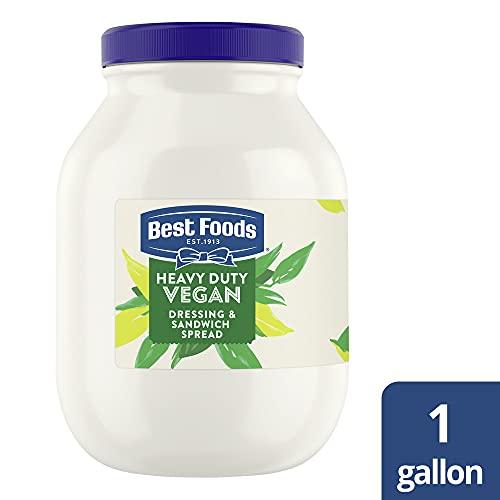 Best Foods Best Foods Vegan Mayonnaise Jar Made with Non GMO Sourced Ingredients, No Artificial Flavors or Colors, No Cholesterol, Gluten Free, 1 Gallon (Pack of 1)