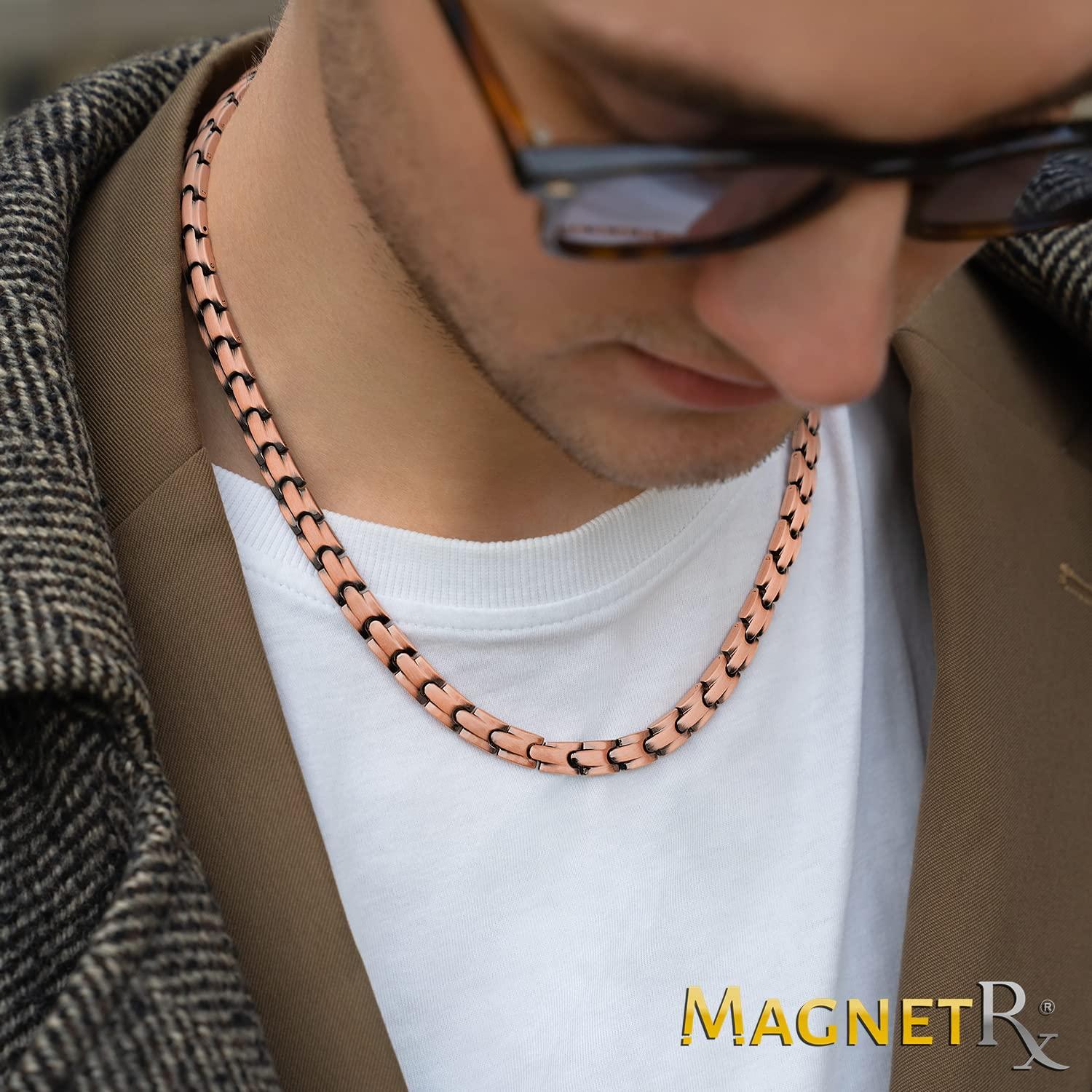 MagnetRX MagnetRX Copper Magnetic Necklace - Ultra Strength Magnetic Copper Necklace for Men and Women - 99.9% Pure Copper Necklace with 62 Magnets (21.50 Inches)