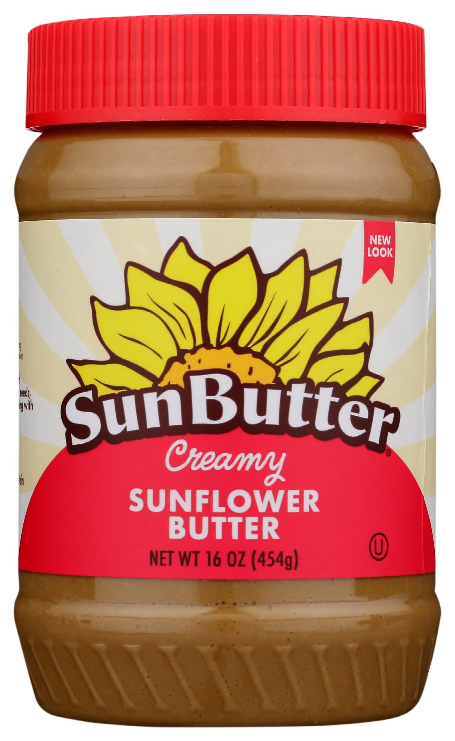 Sunbutter Natural SunButter Natural Original Sunflower Creamy Butter Nut, Gluten Free, Non GMO, 16 Ounce (Pack of 6)