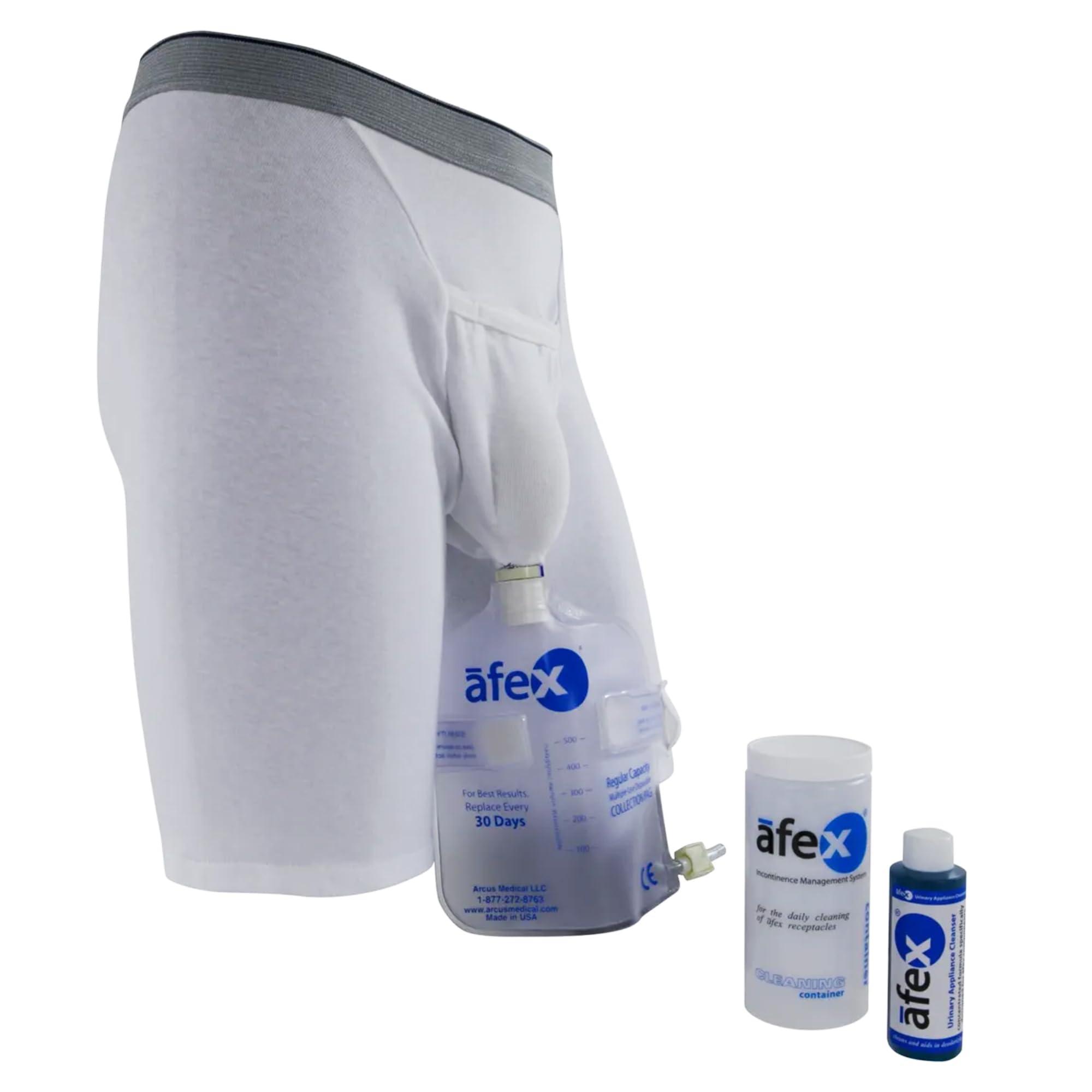 Arcus Medical Afex Management System for Male Incontinence with High Receptacle Recommended for Active Daytime use XXXLarge Waist