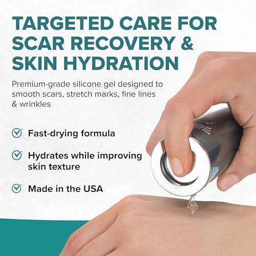 BIODERMIS Biodermis Episof Silicone Scar Gel Pump, Premium Grade Skin Repair Silicone Gel for Scars, Stretch Marks, Fine Lines & Wrinkles - Advanced Scar Care, Fast-Drying, Non-Oily, Scar Cream Post Surgery