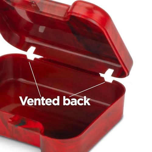 Practicon Practicon Easy Open Retainer Cases, Assorted Cranberry Swirl Colors, Bulk Pack of 24