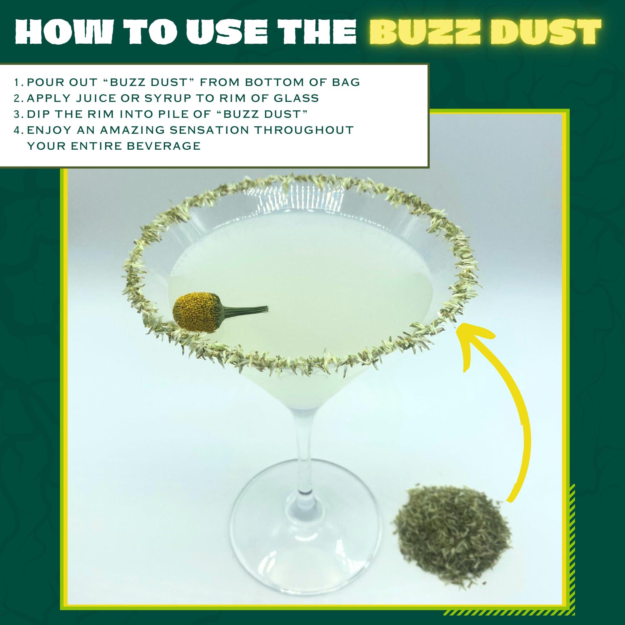 Rooted In Rare Buzz Buttons Edible Flowers for Cocktails | Grown in USA | Spilanthes | Freeze Dried Edible Flowers for Drinks | Szechuan Buttons | Edible Dried Flowers for Drink Garnish | .2oz Pouch