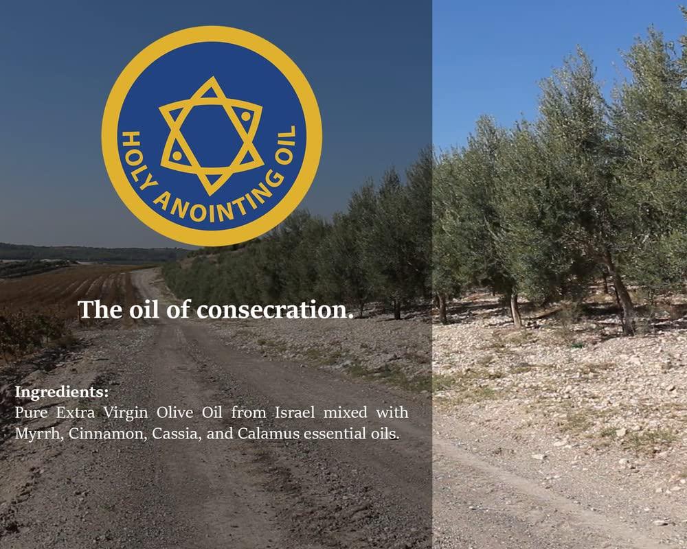 Spring Nahal Holy Anointing Oil from Israel, Holy Spiritual Oils Bottles from Jerusalem Blessed, Handmade with Natural Ingredients and Blessed for Wedding Ceremony, Religious Use, 3.4 Fl Oz