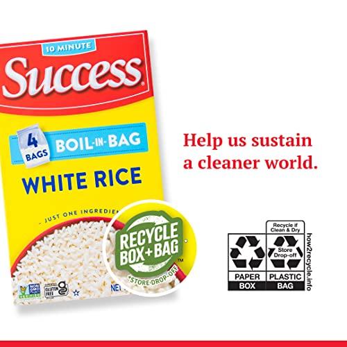 Success Success Boil-in-Bag Rice, White Rice, Quick and Easy Rice Meals, 14-Ounce Box