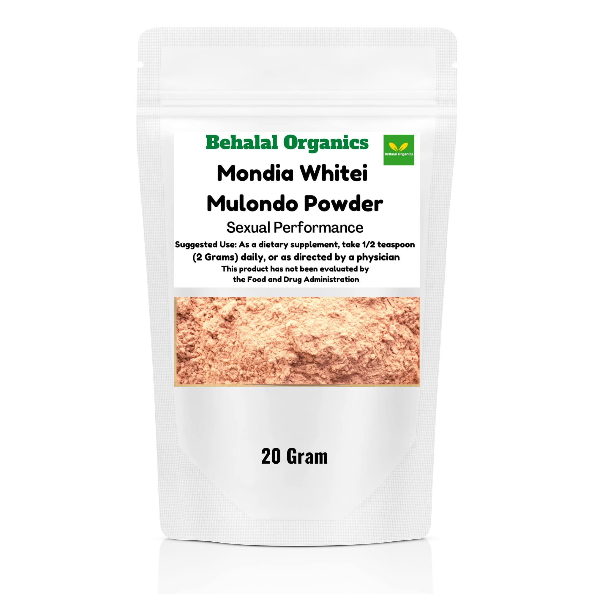Behalal Organics Mondia whitei (Mulondo, Entengo, Mukombero, Gondolosi) white Ginger Powder 20 gram