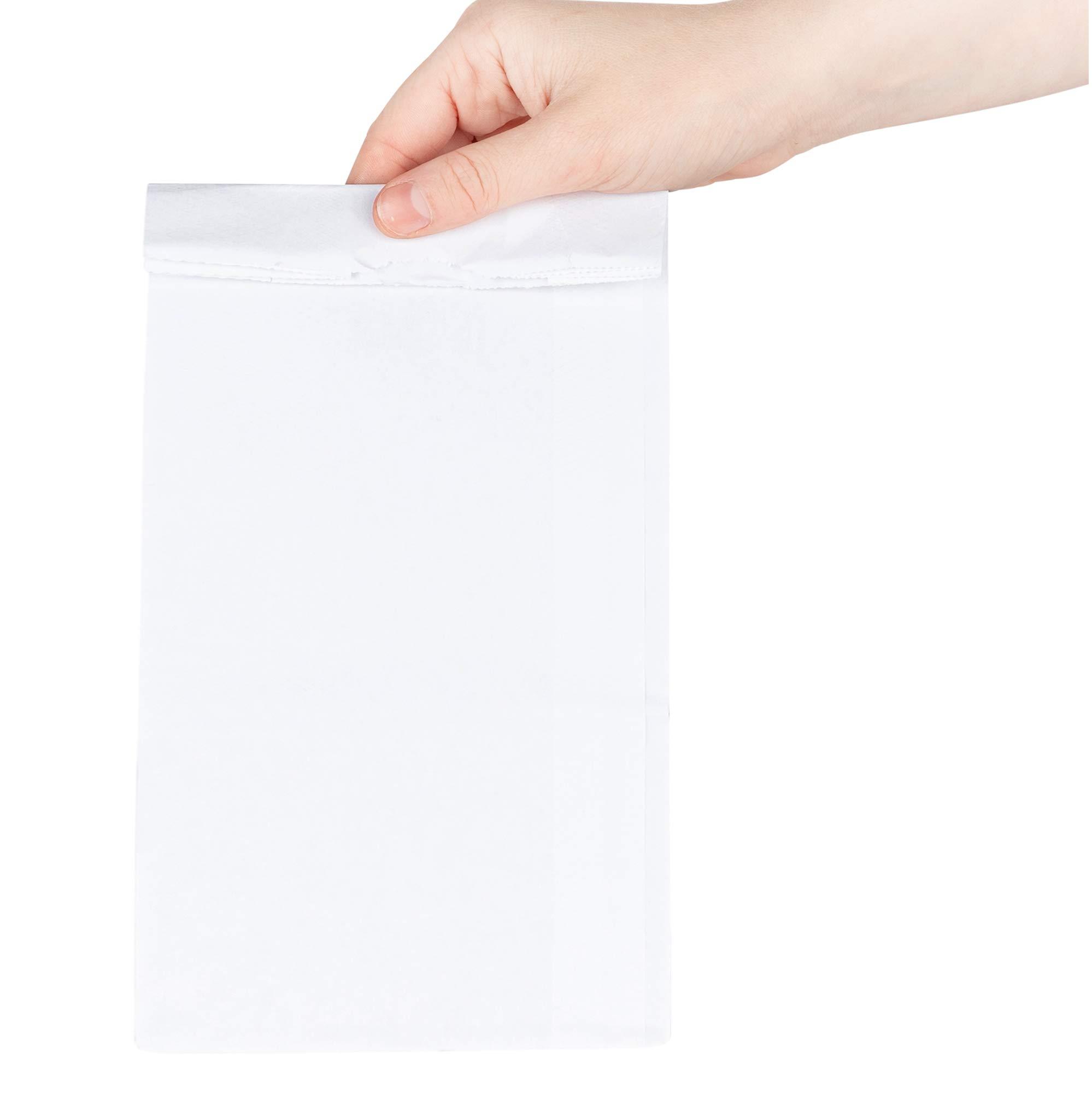 Stock Your Home Stock Your Home 6 Lb White Paper Bags (200 Count) - Eco Friendly White Lunch Bags - Small White Paper Bags for Packing Lunch & Snacks - Blank White Lunch Bags Paper for Arts & Crafts Projects