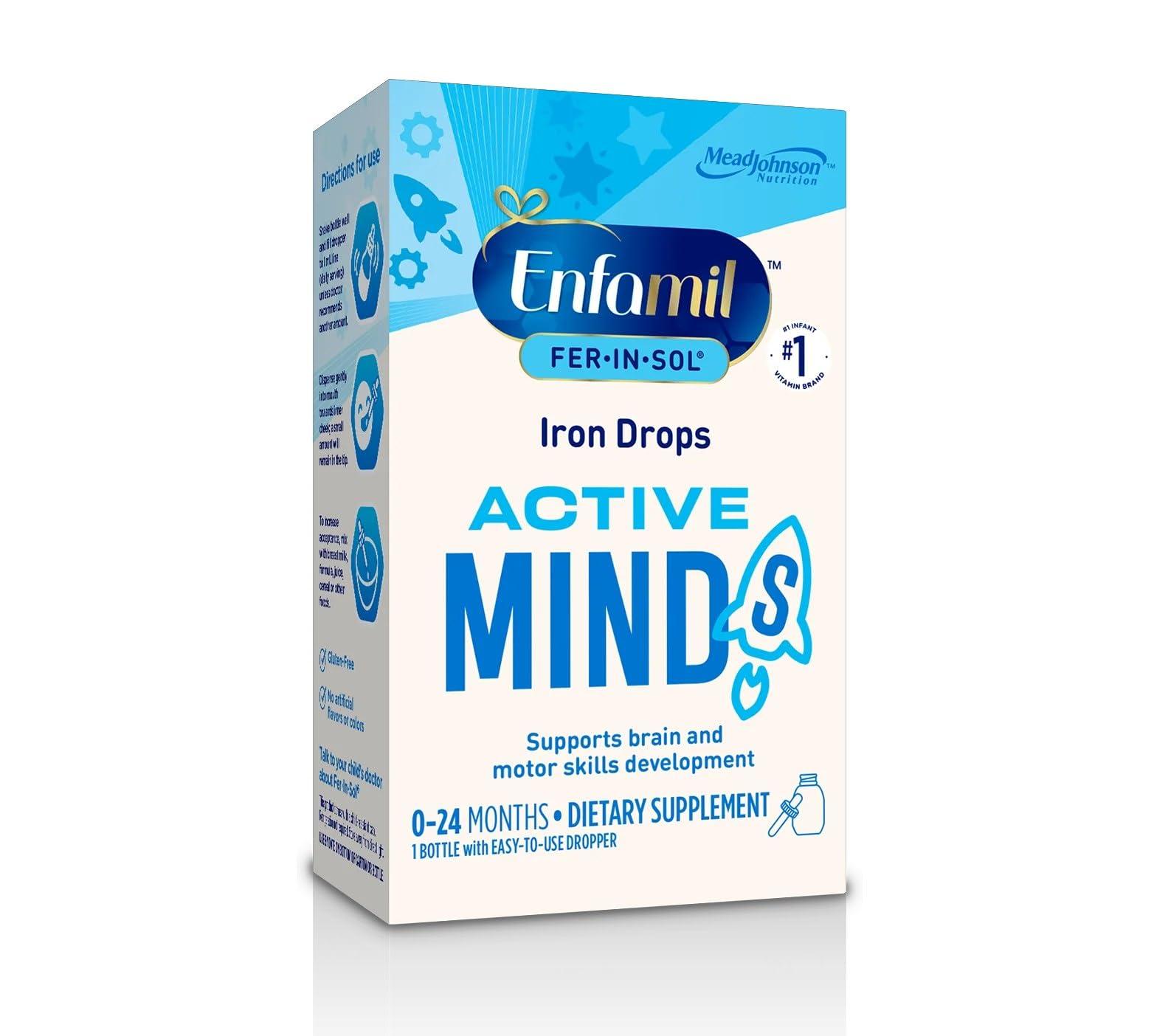 Enfamil Enfamil Fer-In-Sol Iron Supplement Drops for Infants, 50 mL dropper bottle