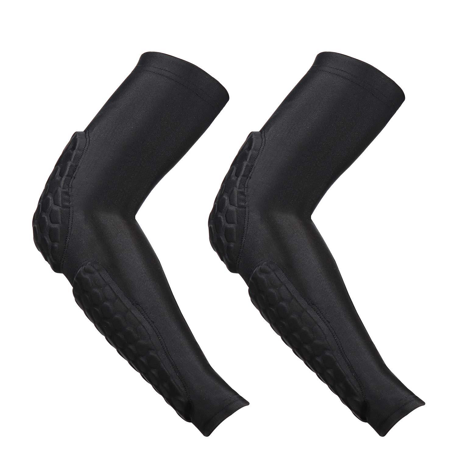 GUOZI GUOZI Arm Elbow Sleeves, [2 Pack] Honeycomb Crashproof Arm Elbow Pads for Youth Adult Sports Football Basketball Volleyball