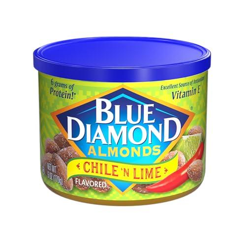 Blue Diamond Almonds Blue Diamond Almonds, Snack Nut Flavored Chile n\' Lime perfect for On-the Go, and Snacking, 6 Ounce Can