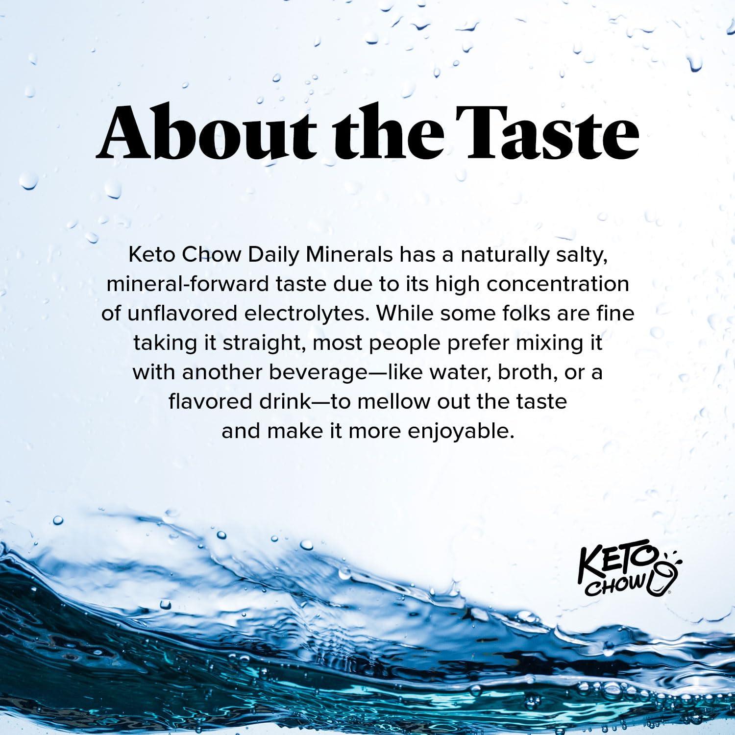 Keto Chow Keto Chow - Daily Minerals Drops - Promotes Electrolyte Balance - Copper, Magnesium, Chromium, Zinc, Boron, Selenium - Zero Sugar - Keto Friendly - Gluten Free - Vegan - Non GMO - Travel Size - 32 oz