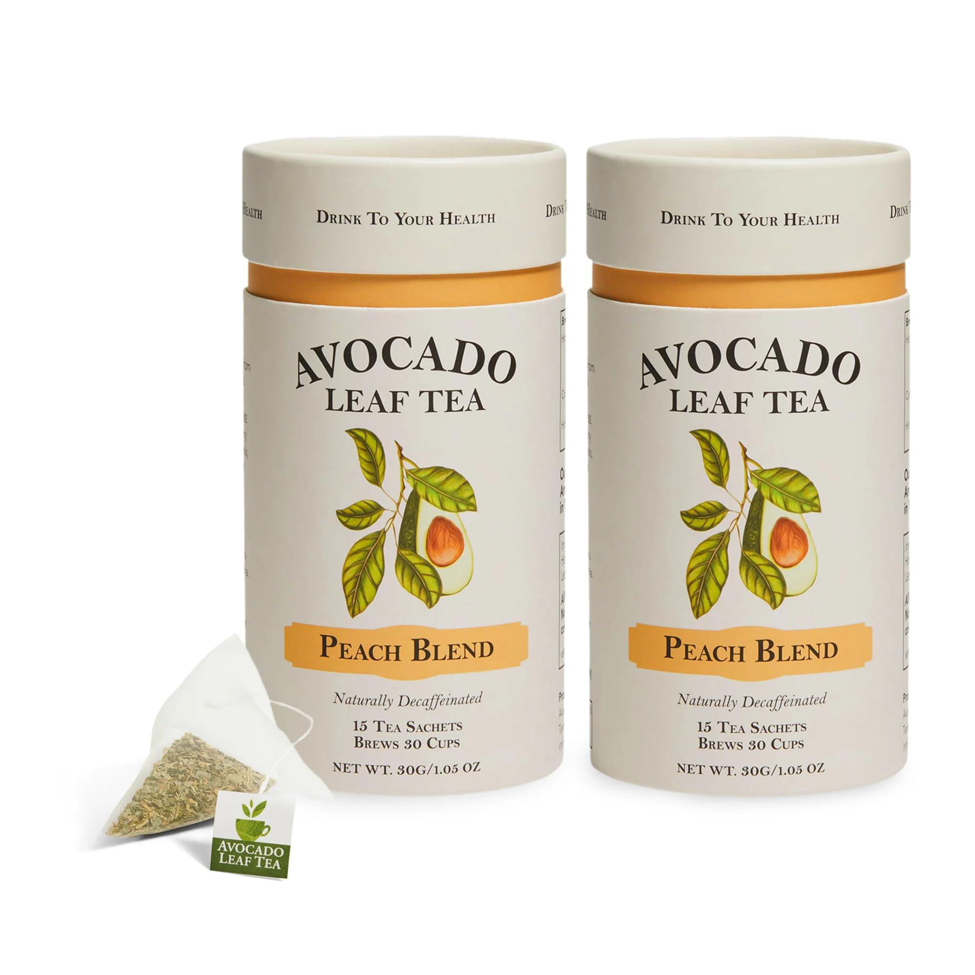 avocado leaf tea Avocado Leaf Tea Peach Blend - 2 Pack | Caffeine-free | Healthy Herbal Tea | Immune Booster | Cold Brew or Hot Tea | 30 Tea Bags - 60 Servings (Gluten Free & Non-GMO)