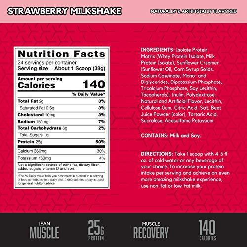 BSN BSN SYNTHA-6 Isolate Protein Powder, Strawberry Protein Powder with Whey Protein Isolate, Milk Protein Isolate, Flavor: Strawberry Milkshake, 24 Servings (Packaging May Vary)