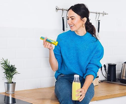 T&D German Calcium + VIT. C - 100 Vegan Drink Effervescent Tablets - Lemon Lime Flavor - Made in Germany