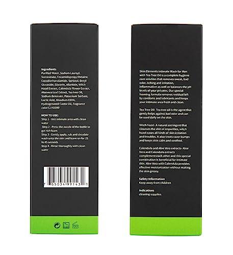 Impressive Smile Impressive Beauty Intimate Wash for Men Natural Organic with Tea Tree Oil | pH Balanced Foam Cleansing | Removes Sweat, Bad Odor, Itching, and Irritation | 4.05 fl. oz.