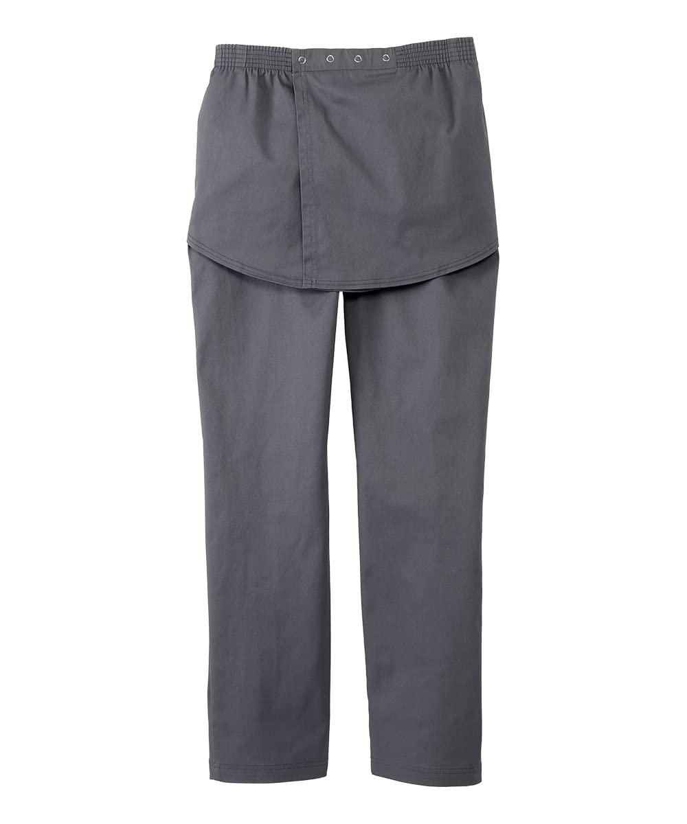 Silvert's Adaptive Clothing & Footwear Men’s Open-Back Adaptive Cotton Trouser Pant - Slate Gray LGE