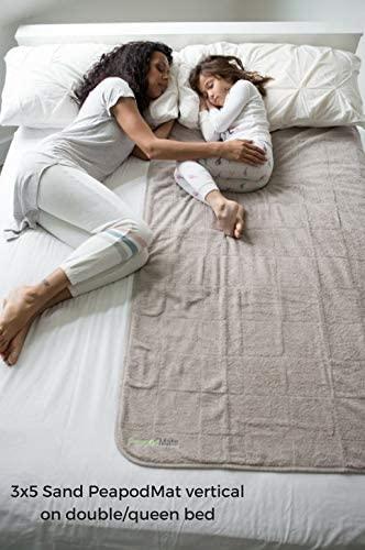 PeapodMats PeapodMats Bedwetting & Incontinence Waterproof Bed Mat - Reusable Underpad. Secure Placement & Breathable. Washable. Enviro Friendly 3x5 (Sand) Mattress Protector & Pee Pad for Kids & Adults