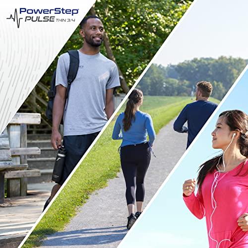 Powerstep Powerstep Pulse 3/4 Orthotics - Arch Support Inserts + Pain Relief for Cleats & Tight Running Shoes - Insoles for Plantar Fasciitis, Mild Pronation, and Shin Splints (M 12-13.5)