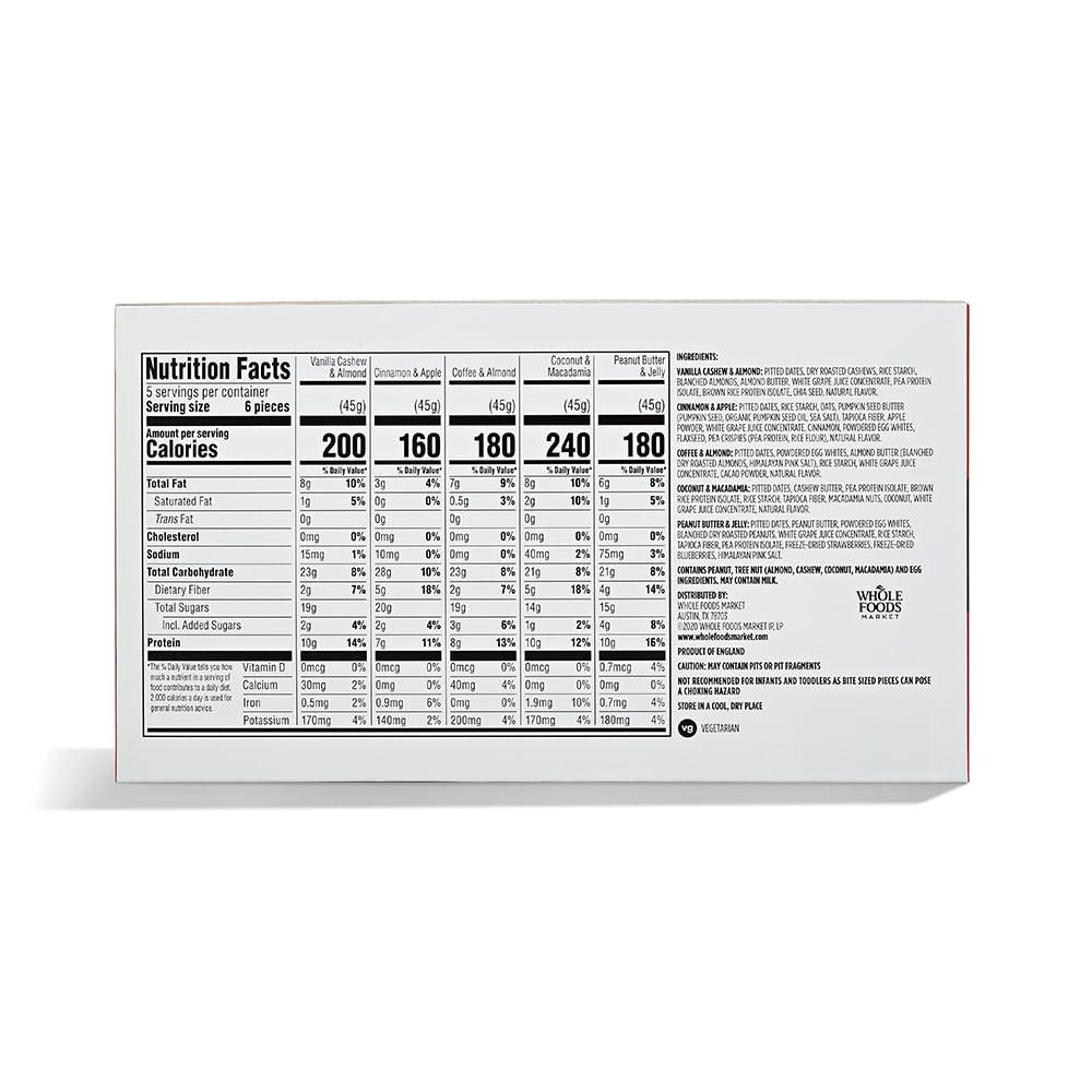 365 by Whole Foods Market 365 by Whole Foods Market, Chewy Protein Bites Variety Pack, 1.58 Ounce (Pack of 5)