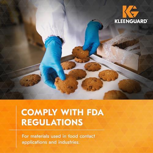 KLEENGUARD Kleenguard G10 2Pro Blue Nitrile Gloves (54423), 6 Mil, Ambidextrous, Touchscreen Compatible, L (100 Gloves/Box)