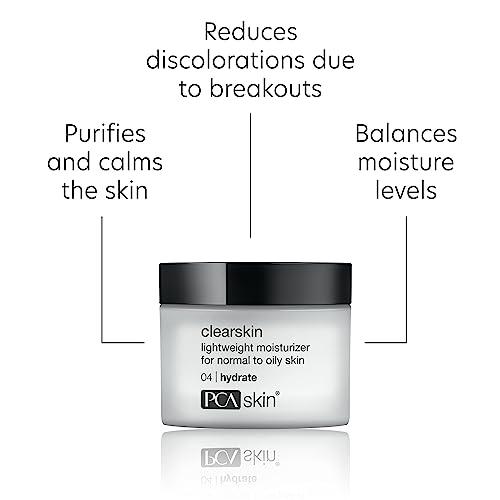 PCA SKIN PCA SKIN Clearskin Lightweight Face Moisturizer for Oily Skin, Daily Hydrating Facial Moisturizer for Oily, Acne-Prone, and Sensitive Skin, Quick Absorbing, Reduces Discolorations, 1.7 oz Jar