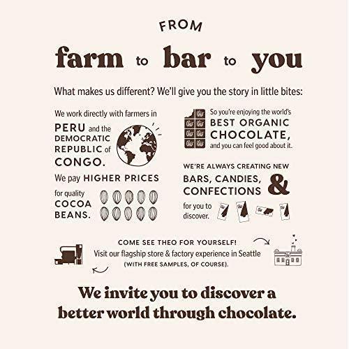 THEO Theo Chocolate Pure Organic Dark Chocolate Bar, 85% Cacao, 12 Pack | Vegan, Fair Trade