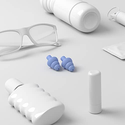 Shush Shush Acoustic Earplugs - for Music Festivals, Clubs and Concerts - Ceramic Filter for Superior Sound Quality (SNR 23 dB) - High Fidelity Hearing Protection - Reusable Over 365 x Sky Blue