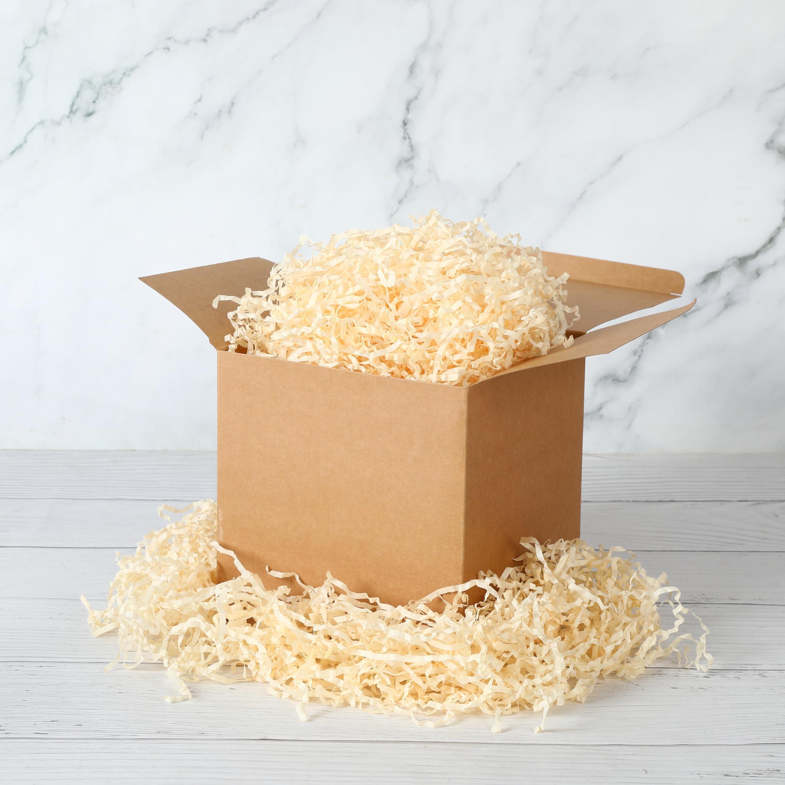 Cgzwxjin Cgzwxjin Light Champagne Crinkle Cut Paper Shred Filler (1/2 LB)Crinkle Paper for Gift Box, Shredded Paper Filler, Gift Basket Filler,Gift Wrapping