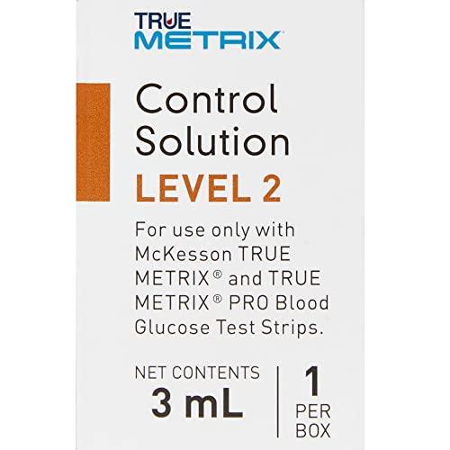 McKesson McKesson True METRIX Blood Glucose Testing Control Solution, Level 2, 3 mL Vial, 24 Count