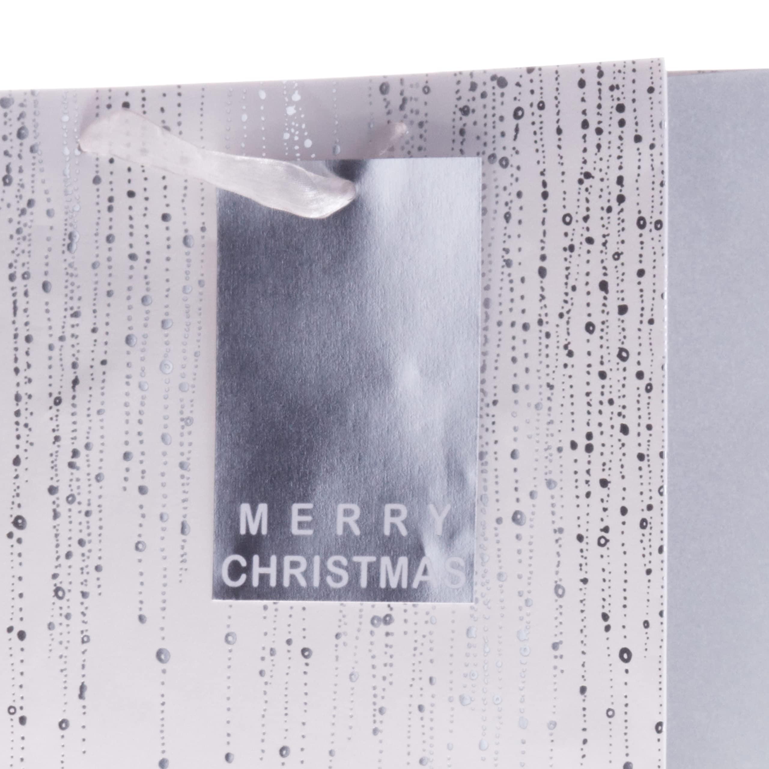 Hallmark Hallmark Gift Bags, Gift Bags for Presents, Pack of 3, Festive Designs, Christmas, Silver, Gold