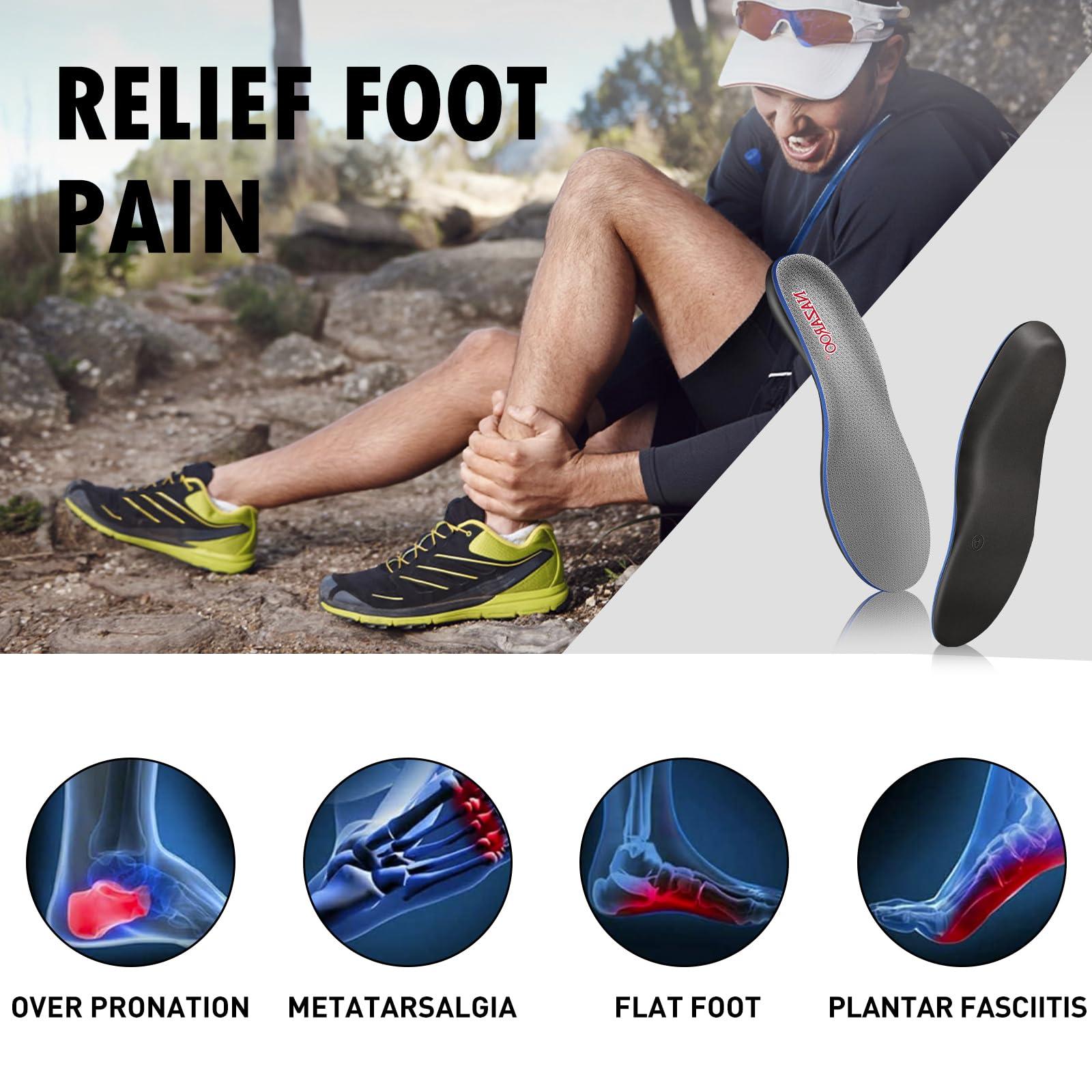 NAZAROO Shoe Insoles Arch Support Inserts Orthotic Insoles for Plantar Fasciitis, Flat Feet, High Arch, Pronation, Heel Spurs & Foot Pain