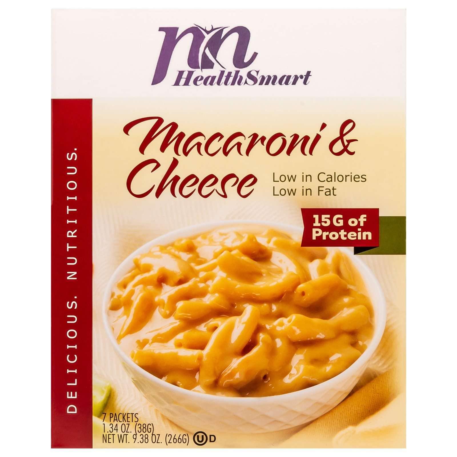 Nashua Nutrition HealthSmart High Protein Creamy Macaroni and Cheese, 15g Protein, Low Calorie, Low Fat, Low Cholesterol, Low Sugar, Quick Delicious Meal, 7 Single Servings