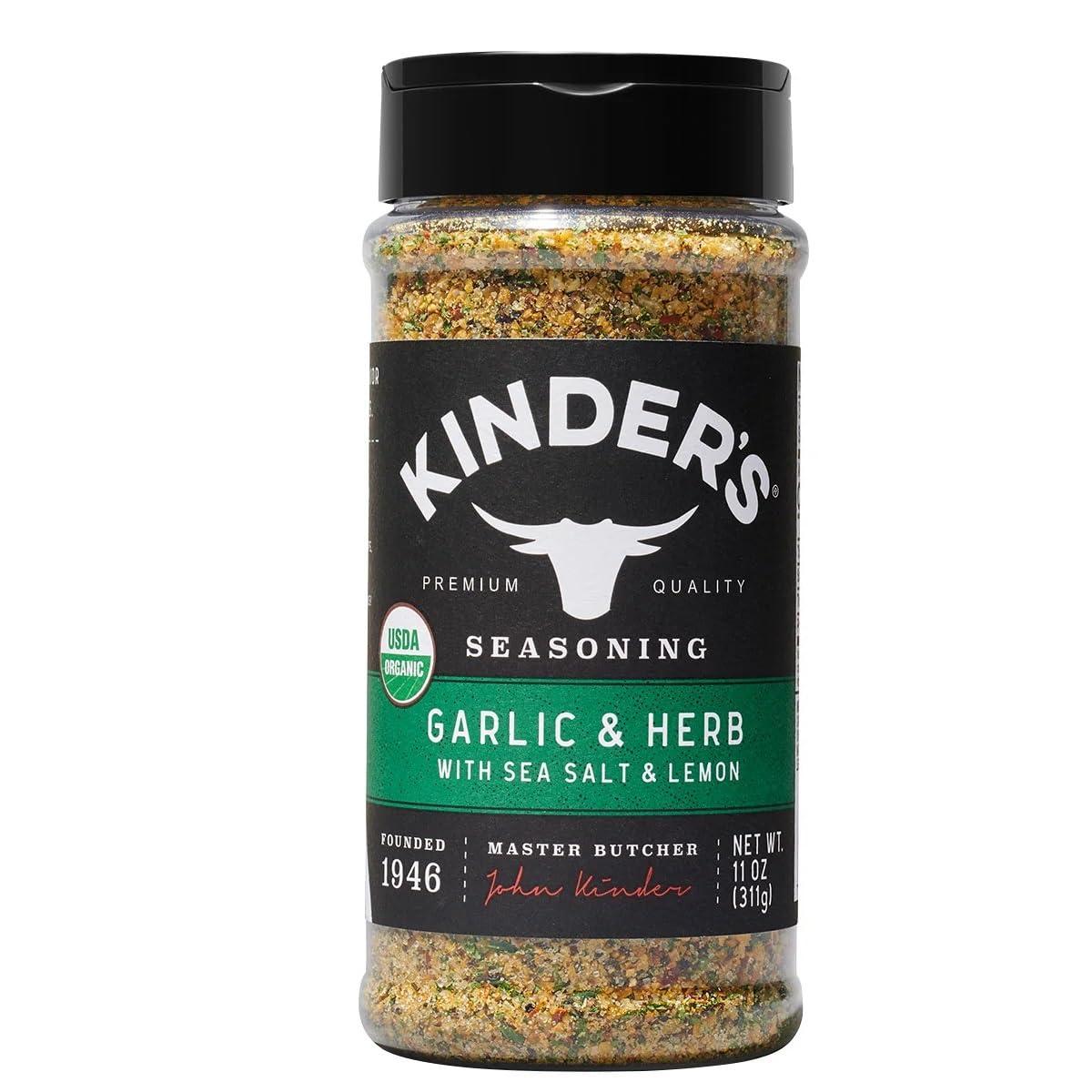 KINDER'S Kinder's Organic Garlic & Herb with Sea Salt & Lemon Seasoning, 11 Ounce