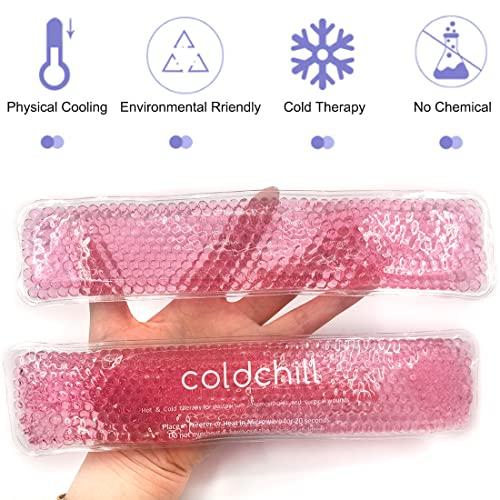 coldchill Reusable Perineal Ice Packs for Postpartum & Hemorrhoid Pain Relief, Hot & Cold Pack for Women After Pregnancy, 2 Ice Pack and 3 Cover. (Pink)