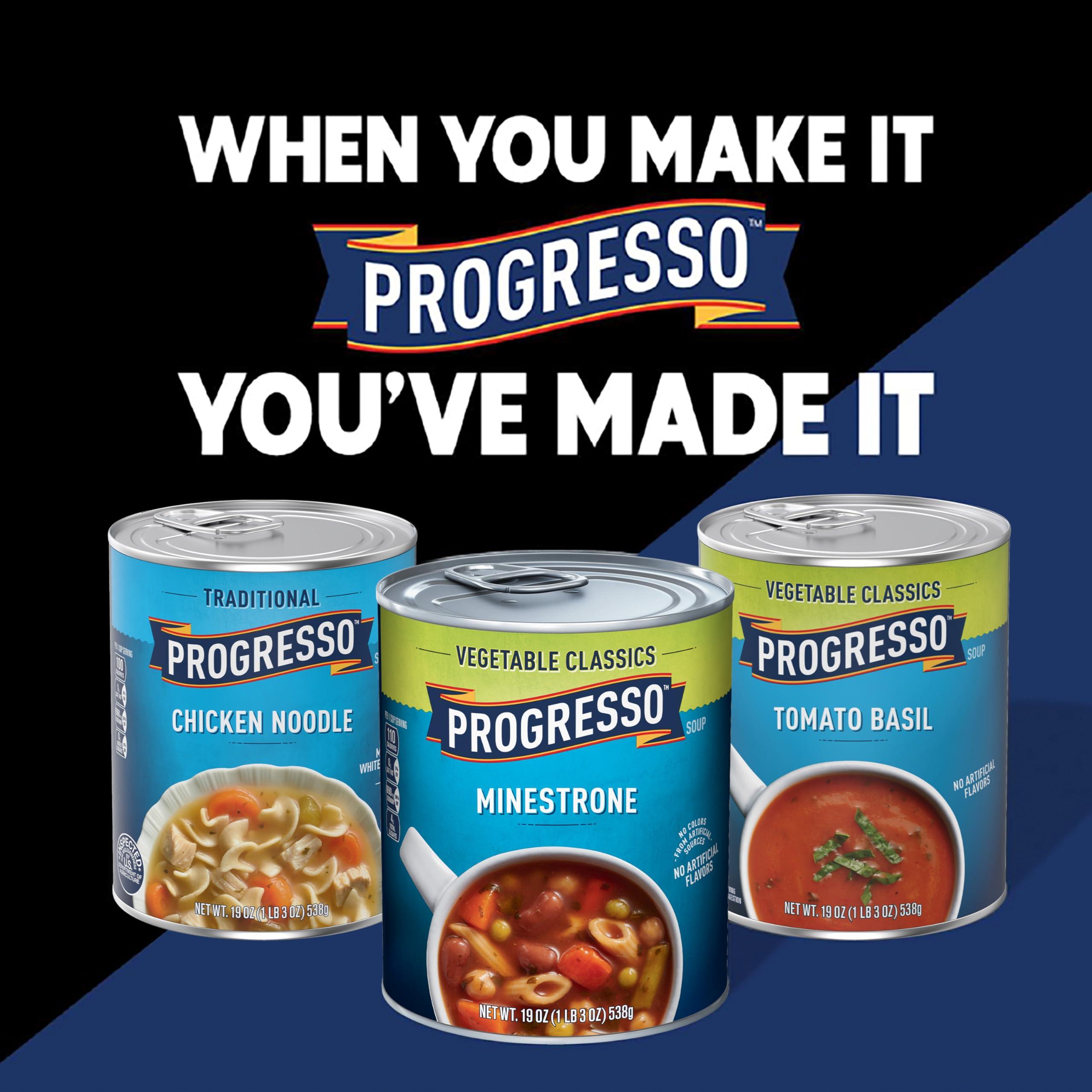 Progresso Progresso Rich & Hearty, Creamy Chicken & Broccoli Canned Soup, Gluten Free, 18.5 oz. (Pack of 12)