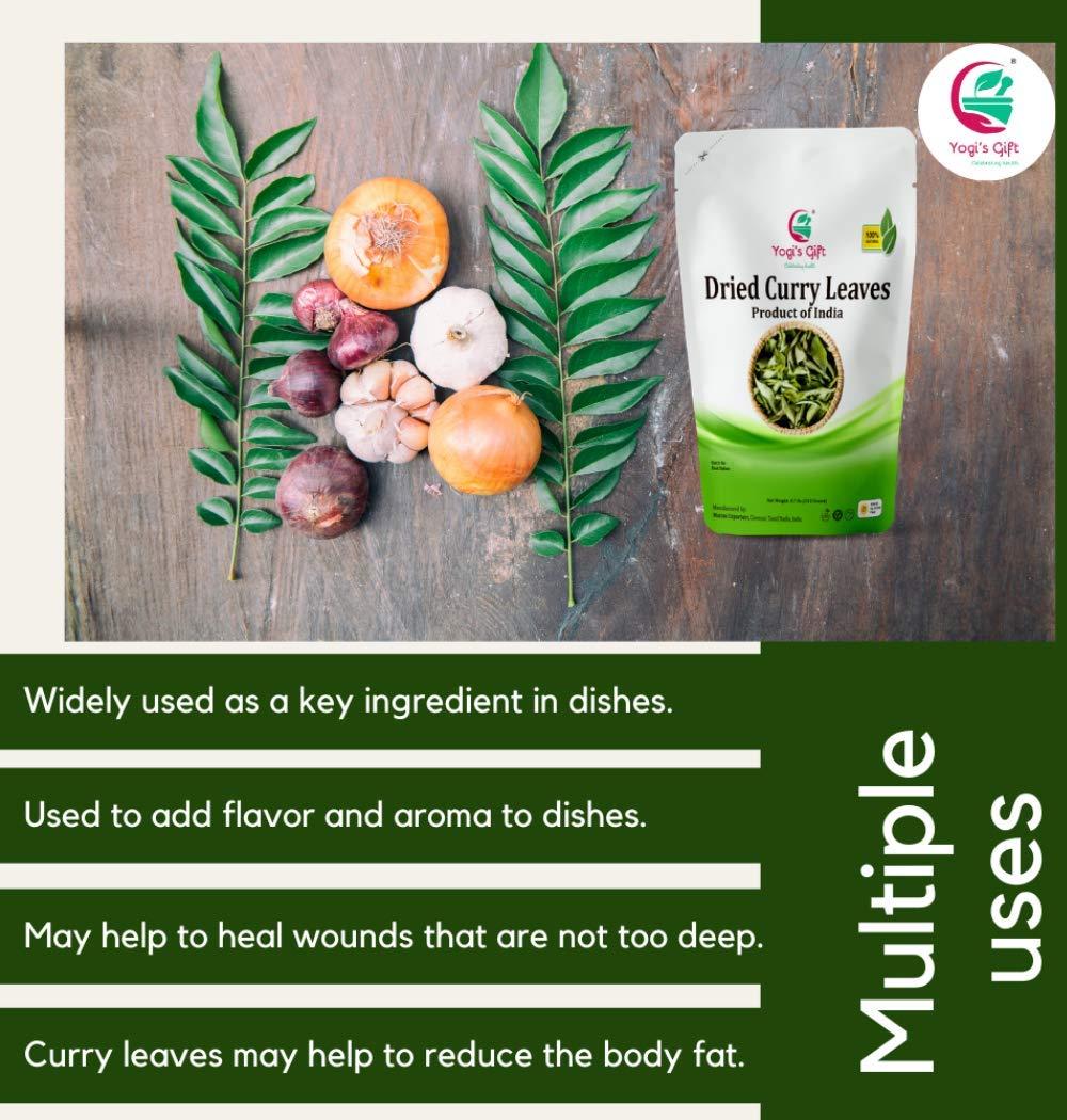 YOGI’S GIFT – Celebrating health Dried Curry Leaves 0.7 Oz (900+ Leaves) | Aromatic Flavor of Whole Curry Leaves | Kari Patta | Tray Dried Fresh Cury Leaves | Whole Herb to Flavor all Food | Natural Herbs