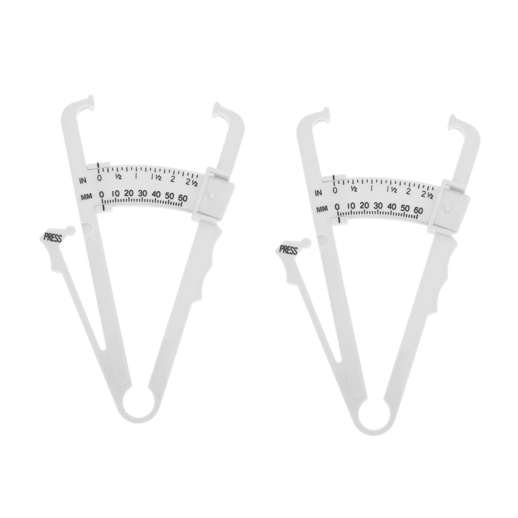 Ipetboom Ipetboom 4 Pcs Fat Caliper Weighing Measuring Measurement Bathroom Scales Body Tape Boob Weights Body Weight Scale Monitor Tape Measure Web Calipers Abs Plastic White