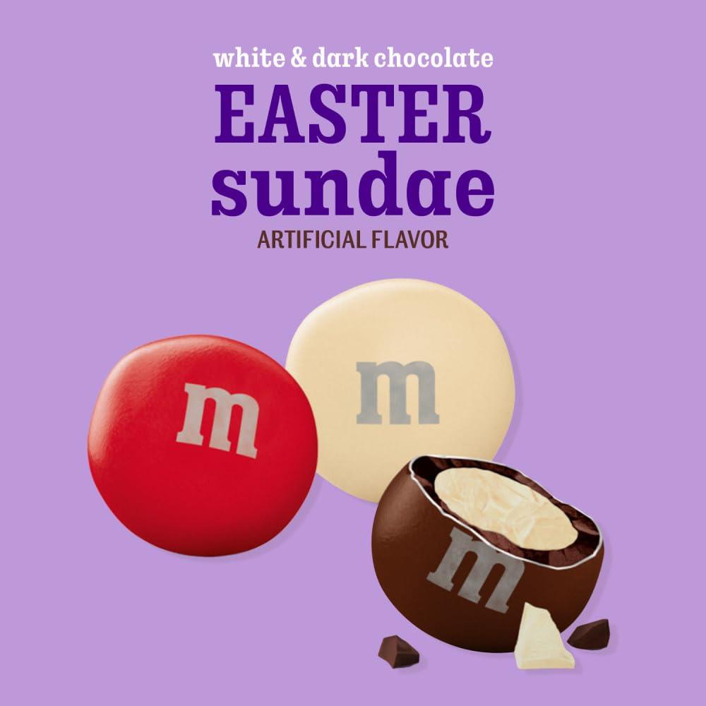 M&M\'S M&M\'S White & Dark Chocolate Easter Sundae Candy, 7.44 oz Bag