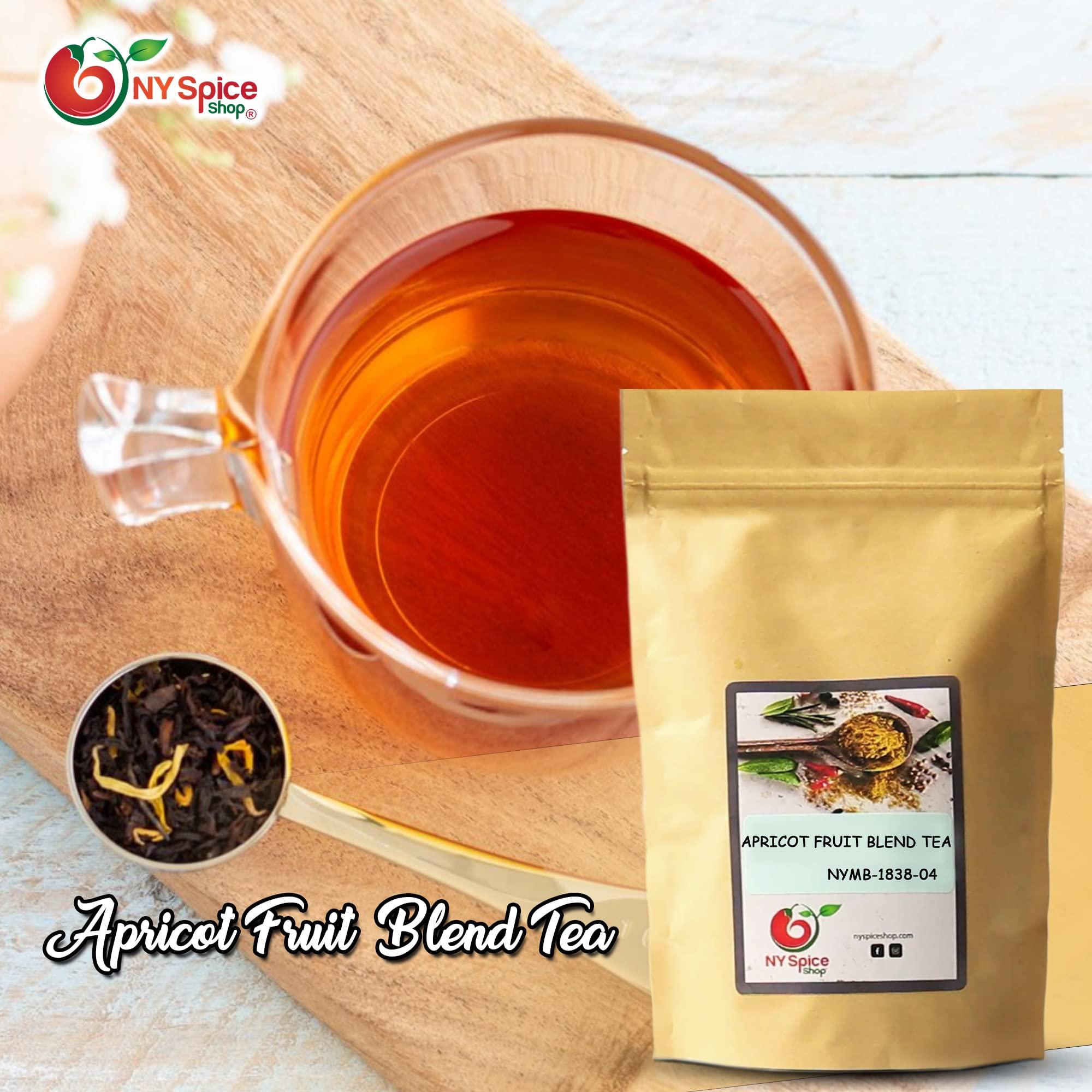 NY Spice Shop NY SPICE SHOP Apricot Fruit Blend Herb Tea Herbal Leaves All Natural Flavored Loose Leaf For Teas Lovers (16 Ounces)