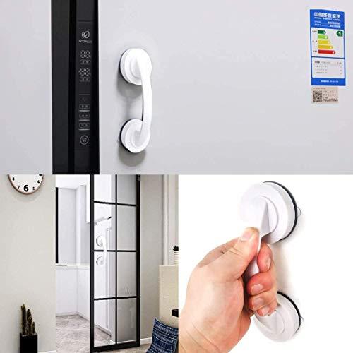 Vpang Vpang Suction Grab Bar, Powerful Handrail Grip Armrest Bathtub Handle, Super Power Suction Cup Door Handle Grip Bar for Window Door Drawer Cabinet Mini Fridge Grab Puller (Silver)