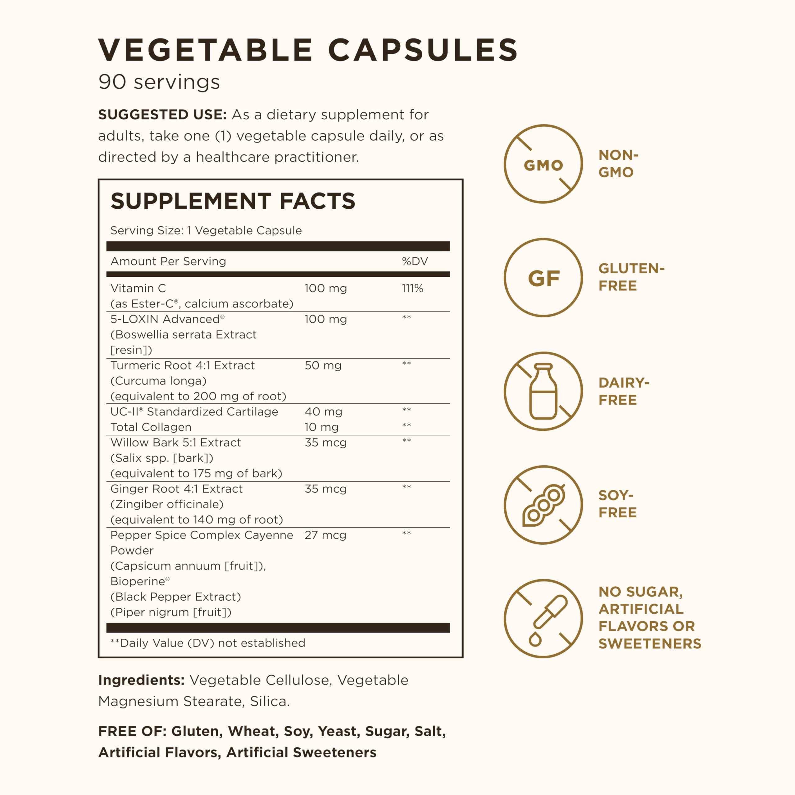Solgar Solgar No. 7 - Joint Support and Comfort - 90 Vegetarian Capsules - Increased Mobility & Flexibility - Gluten-Free, Dairy-Free, Non-GMO - 90 Servings