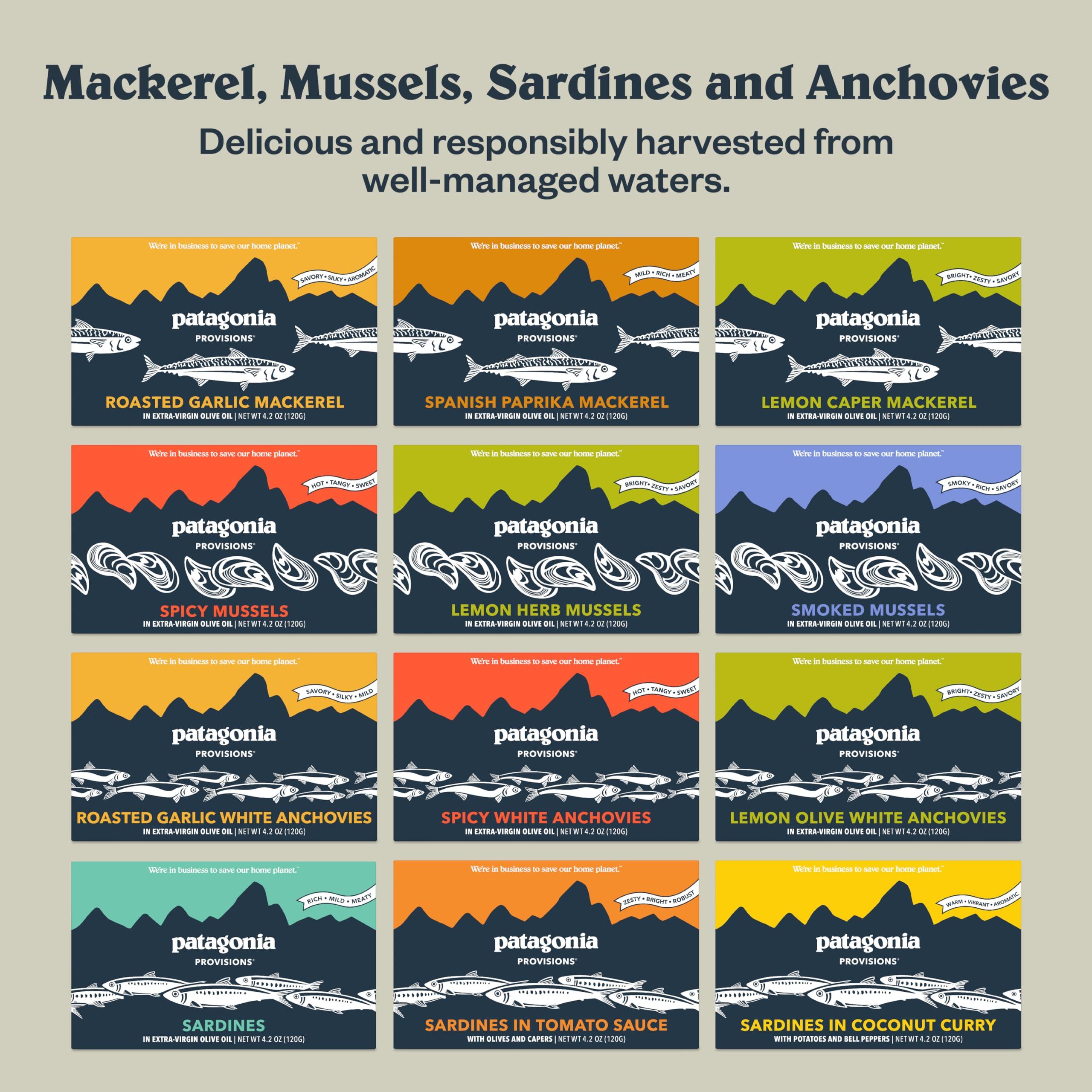 Patagonia Provisions Patagonia Provisions - Wild Sardines in Extra Virgin Olive Oil | Responsibly sourced in Spain | 15g Protein & Gluten Free