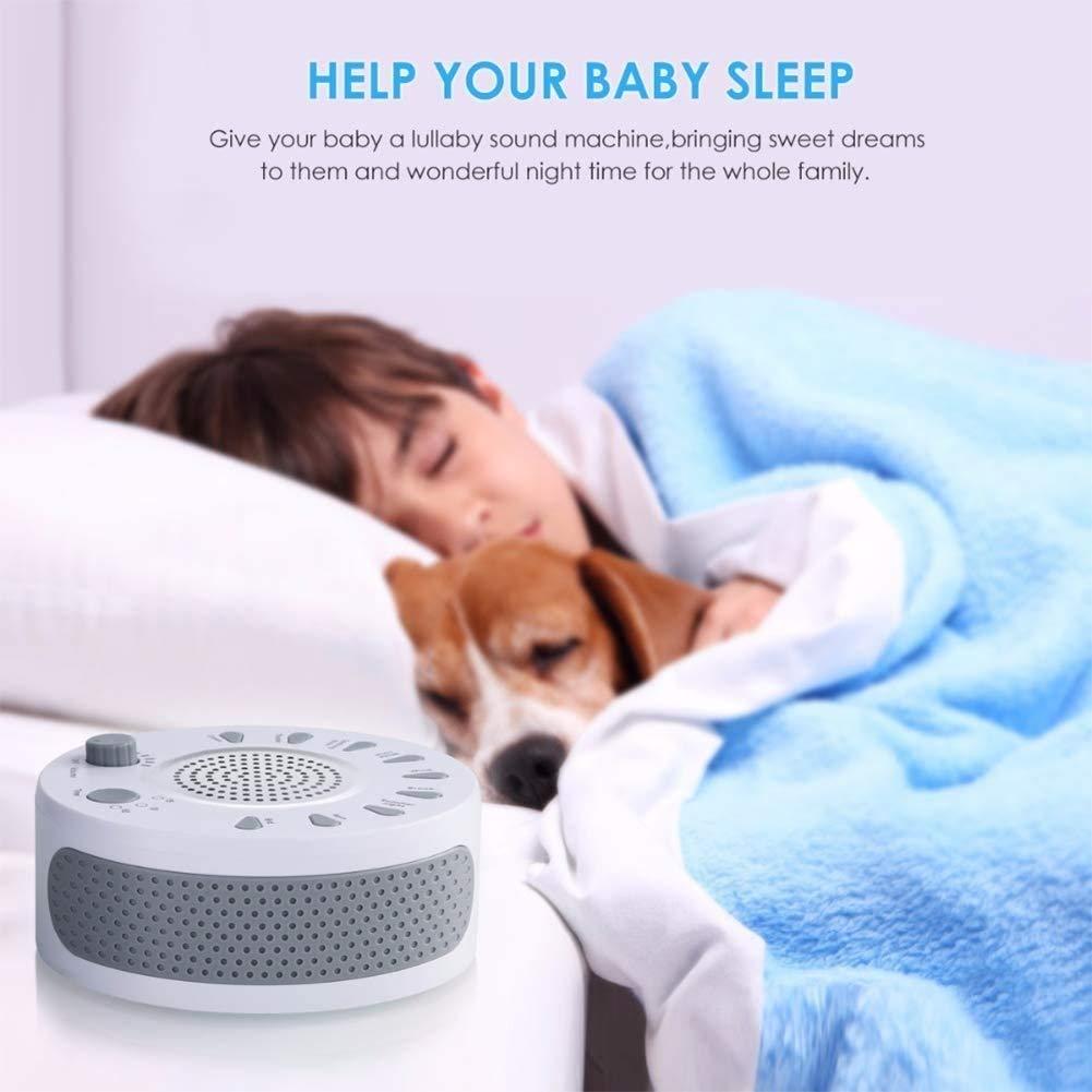 QIYUDS QIYUDS White Noise Machine, Sound Machine for Sleeping Baby & Adults, Portable Sleep Machine Home Nursey Office Travel