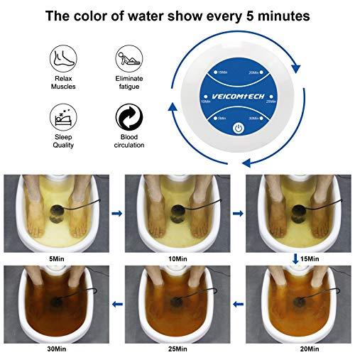 veicomtech veicomtech Ionic Foot Bath Detox Machine - Foot Detox Machine, Detox Foot Spa System for Home Salon Spa Club 2 Arrays 100 Tub Liners
